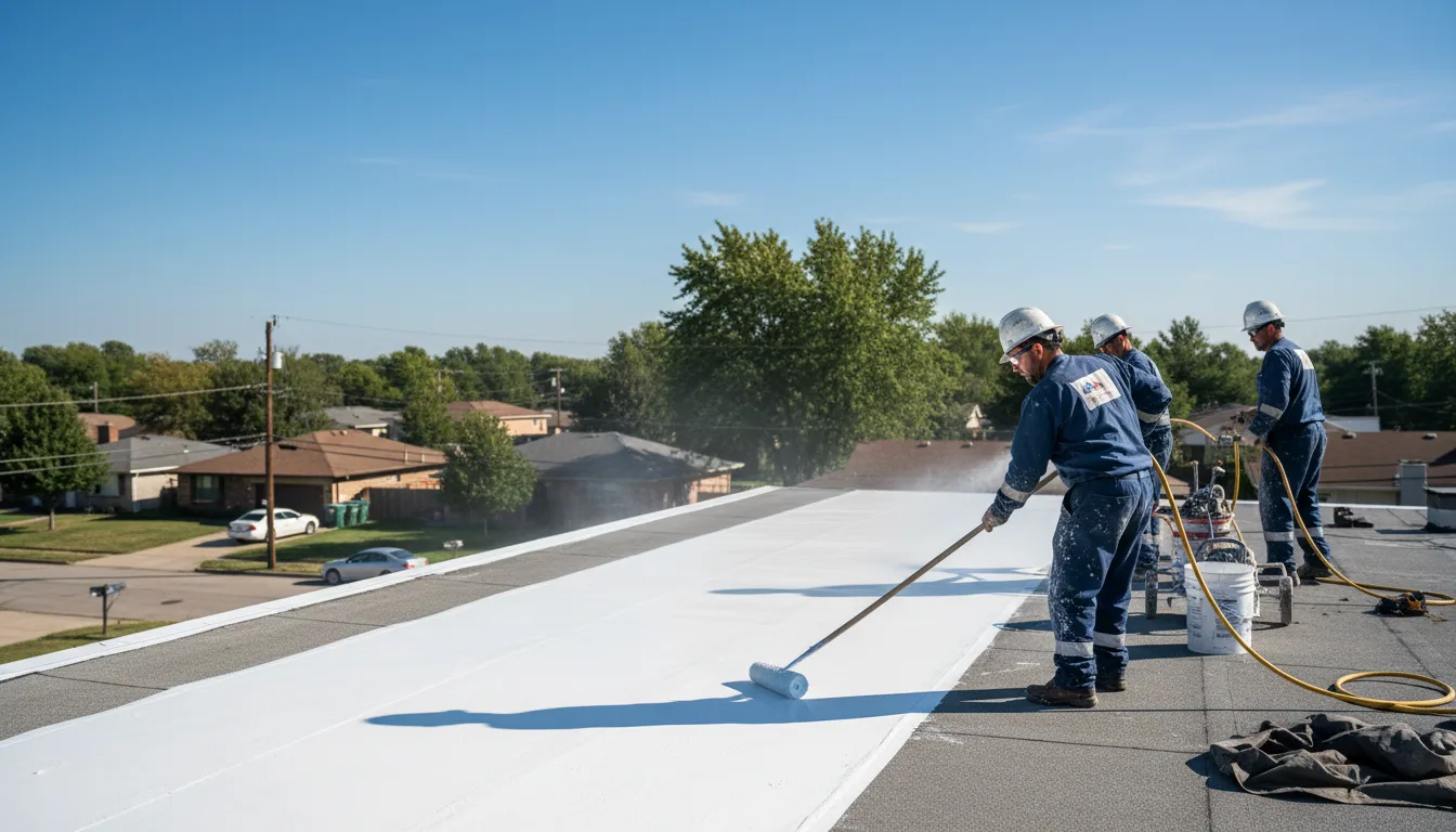 Commercial roof coating in Mount Auburn, IL near me
